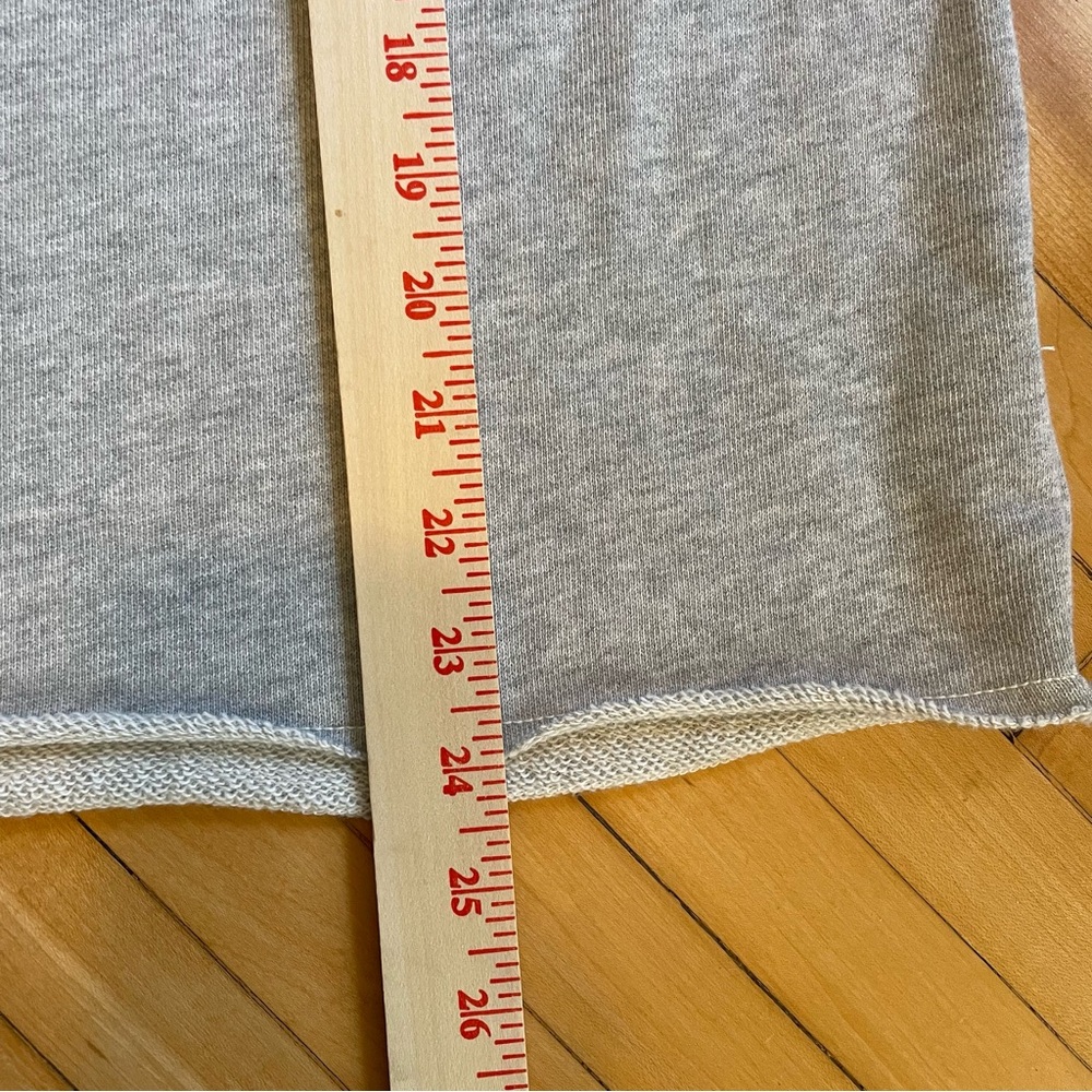 AERIE NWT 2025 Ruffle Sleeve Sweatshirt Raw Edge Neck and Hem Boxy Fit - Picture 12 of 12